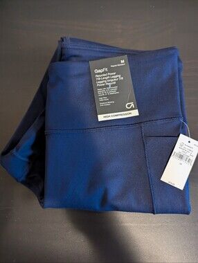 GAP Navy High-Compression Active Leggings